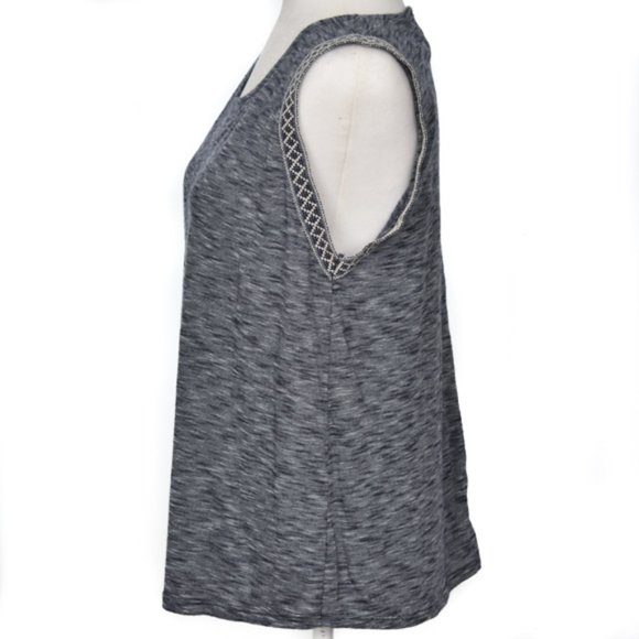 W5 Anthropologie L Sleeveless Tee Top Anthro Shirt - Picture 2 of 6